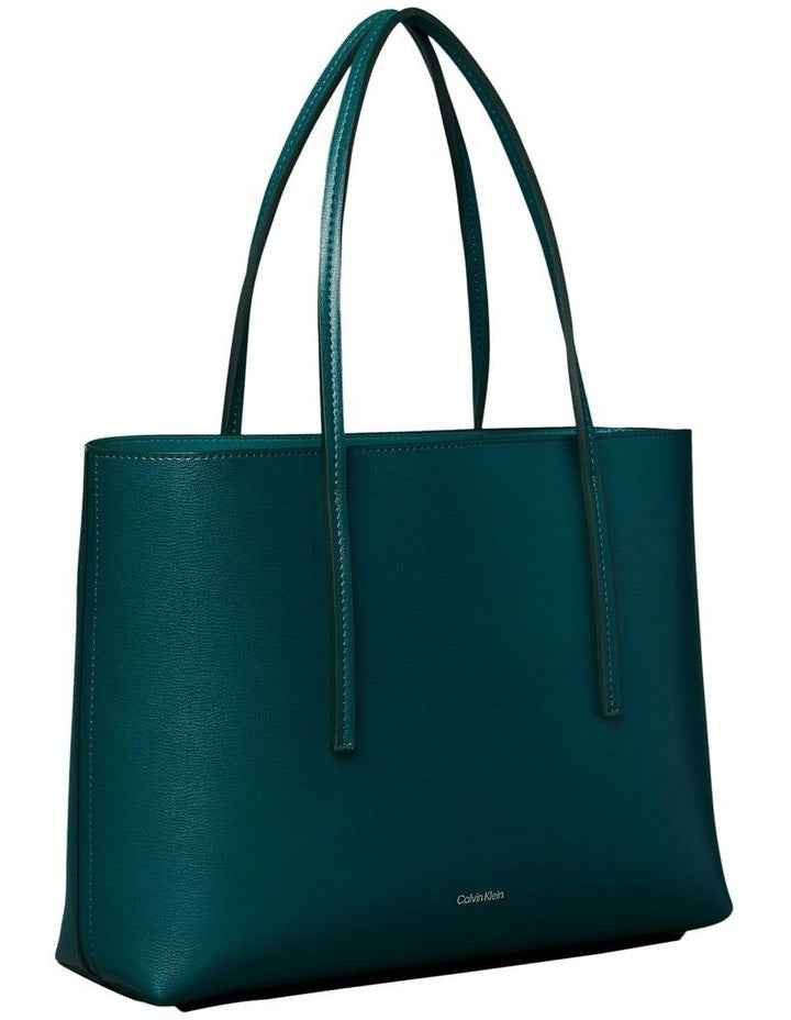 Cora Solid Small Tote Bag with Pouch in Blue