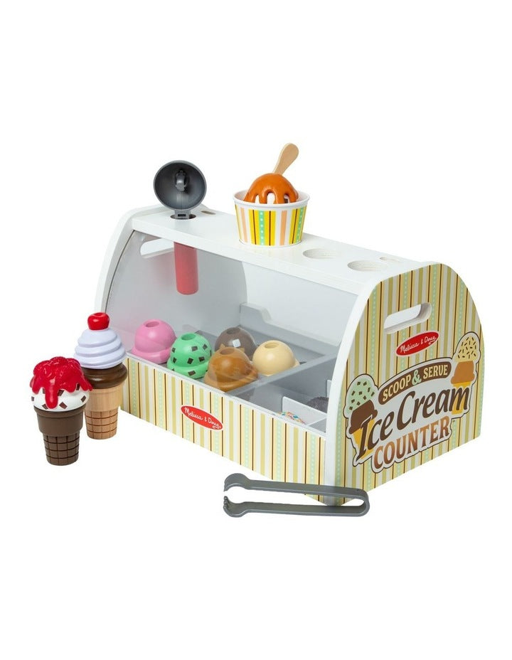 Scoop and Serve Wooden Ice Cream Counter