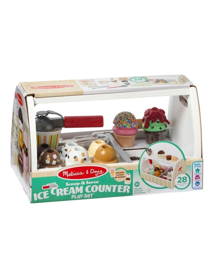 Scoop and Serve Wooden Ice Cream Counter