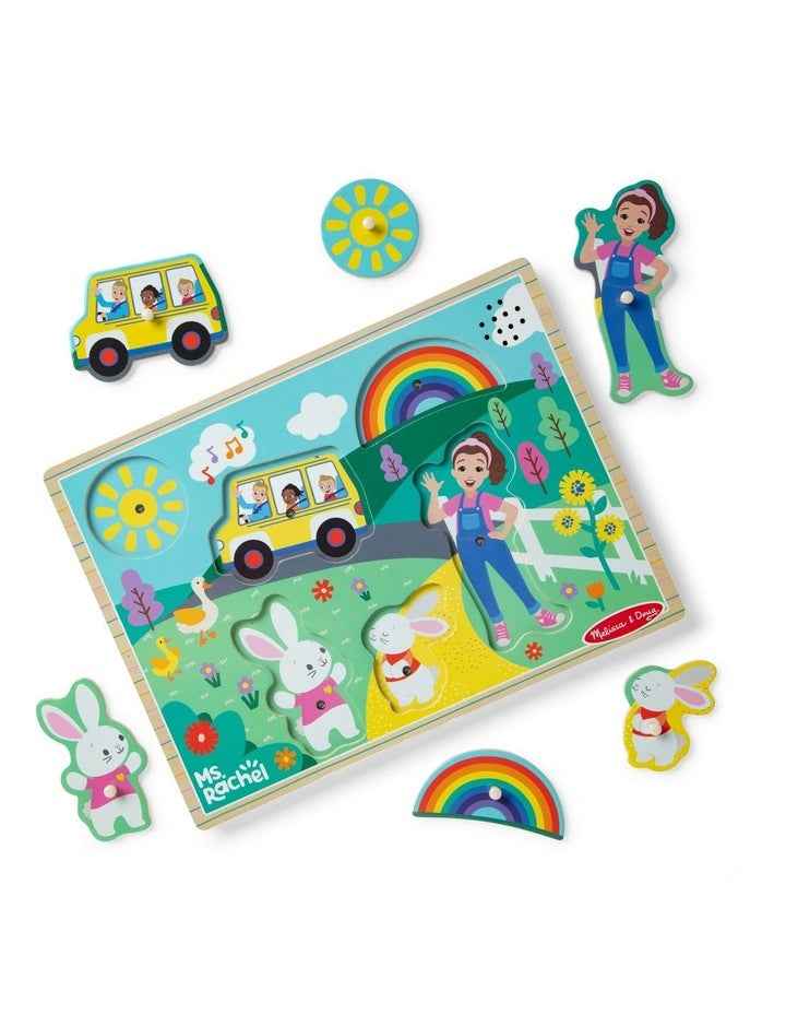 Ms. Rachel Wooden Sound Puzzle Display 6 Pieces