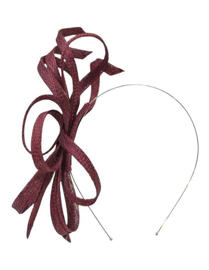 Sinamay Bow Fascinator in Red