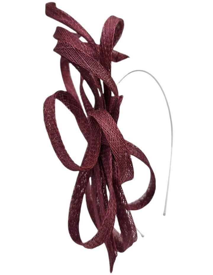 Sinamay Bow Fascinator in Red