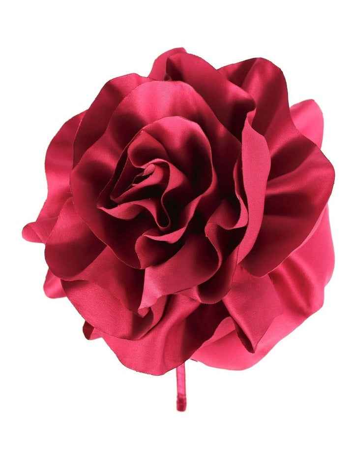 Large Flower On Headband in Raspberry