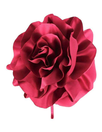 Large Flower On Headband in Raspberry
