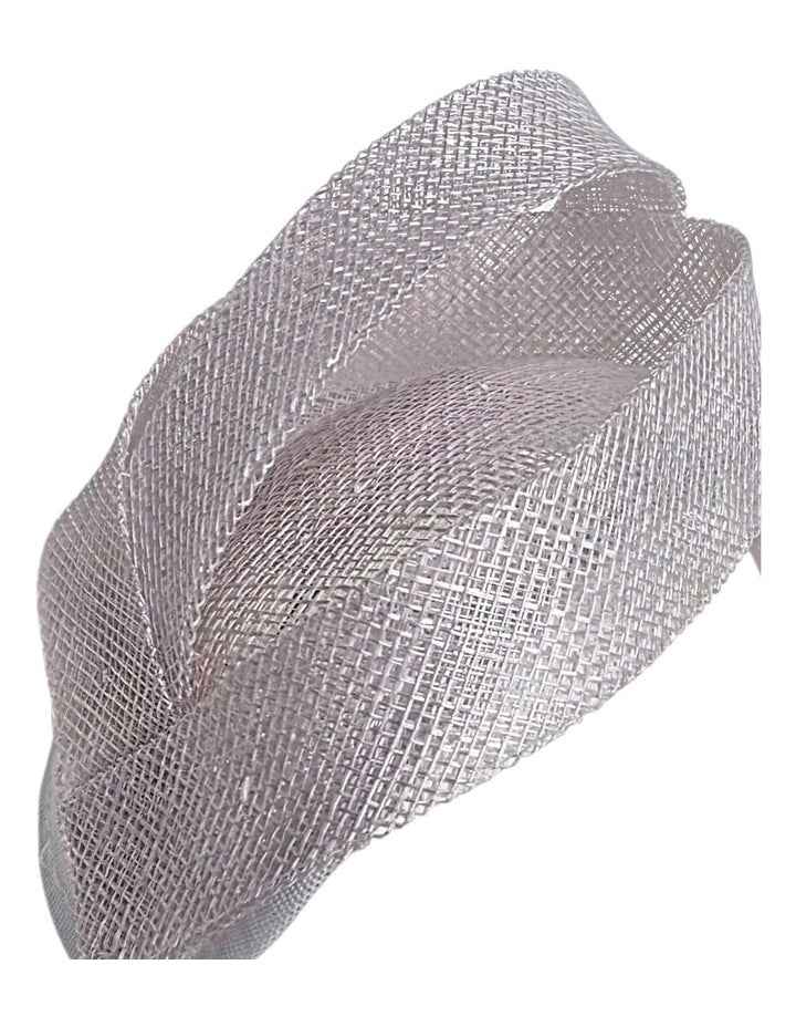 Double Sinamay Curve Fascinator in White
