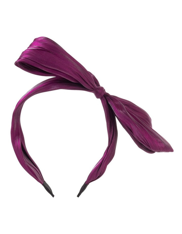 Bow Headband in Burgundy