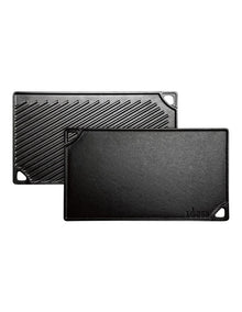 Rectangular Cast Iron Reversible Grill in Black