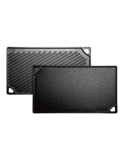 Rectangular Cast Iron Reversible Grill in Black