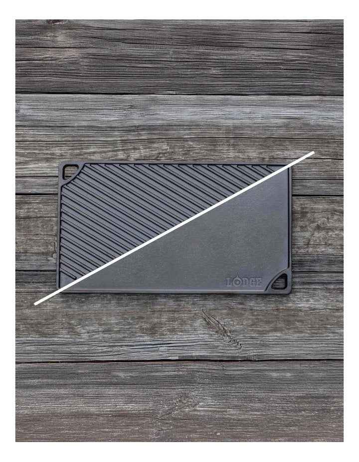 Rectangular Cast Iron Reversible Grill in Black