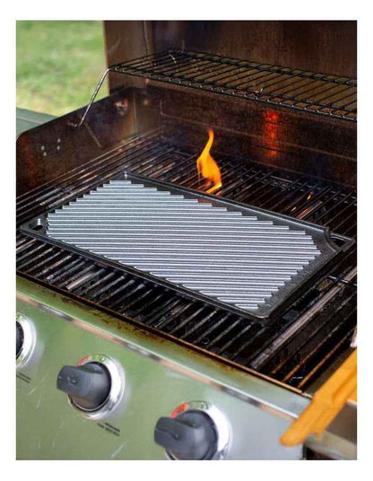 Rectangular Cast Iron Reversible Grill in Black