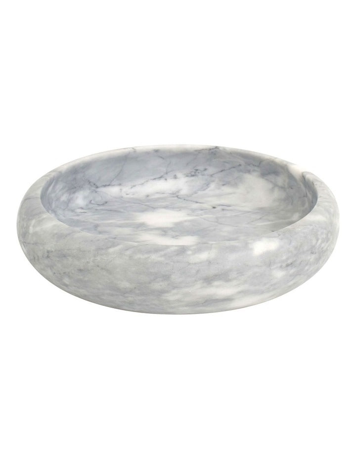 Novaro Bowl Marble 26x6cm in White