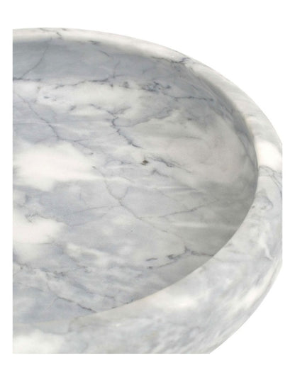Novaro Bowl Marble 26x6cm in White