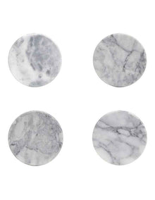 Novaro Coaster 10cm S/4 in Marble White