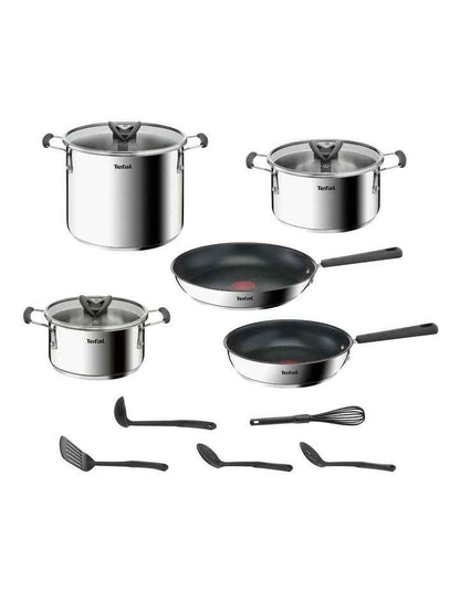 Opti Space Induction Stainless Steel 13Piece Set in Silver