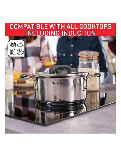 Opti Space Induction Stainless Steel 13Piece Set in Silver