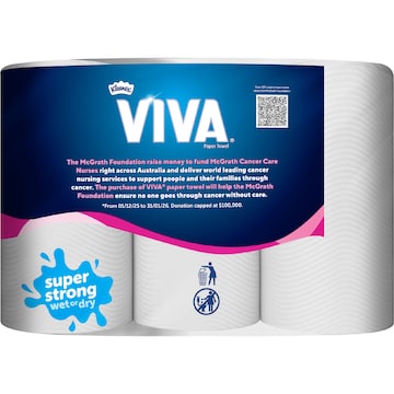 Viva White Paper Towel 3 x 60 pack