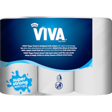 Viva White Paper Towel 3 x 60 pack