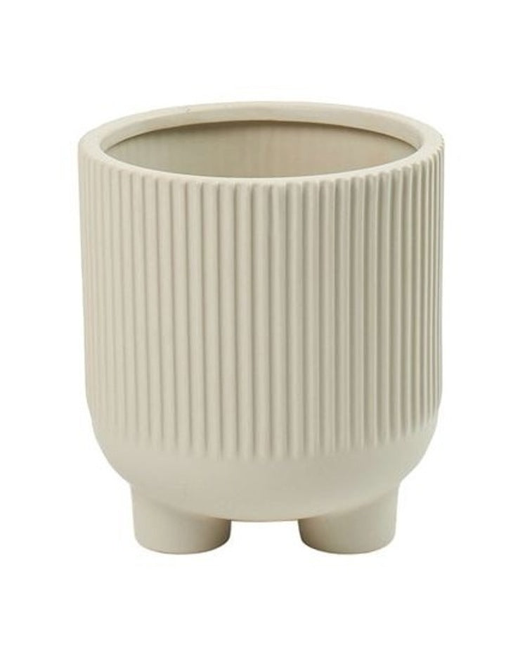Maxen Planter Stone 17.5x19cm in Beige
