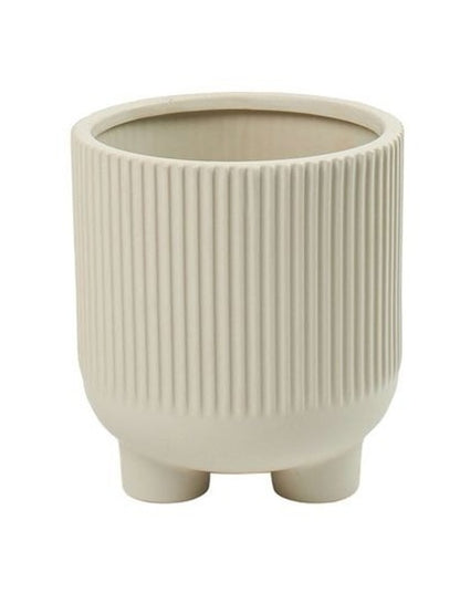 Maxen Planter Stone 17.5x19cm in Beige