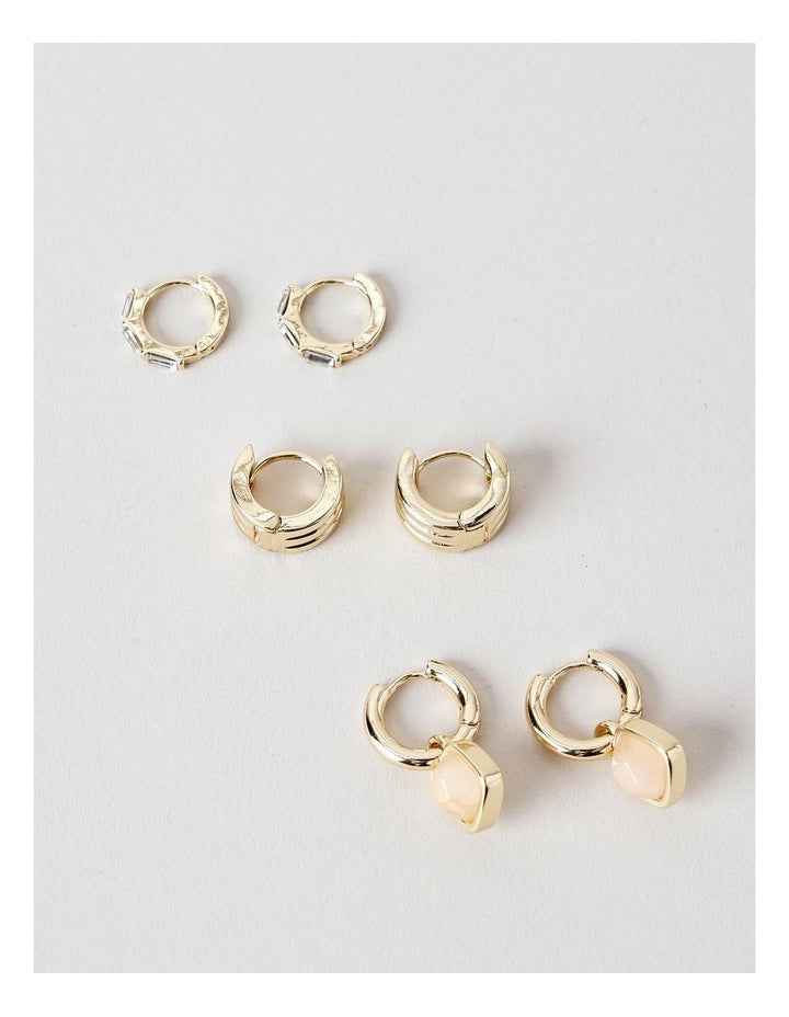 3 Pack Earrings in Pink
