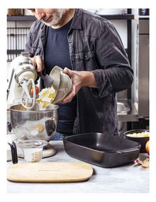 Large Size Stoneware Baker in Black