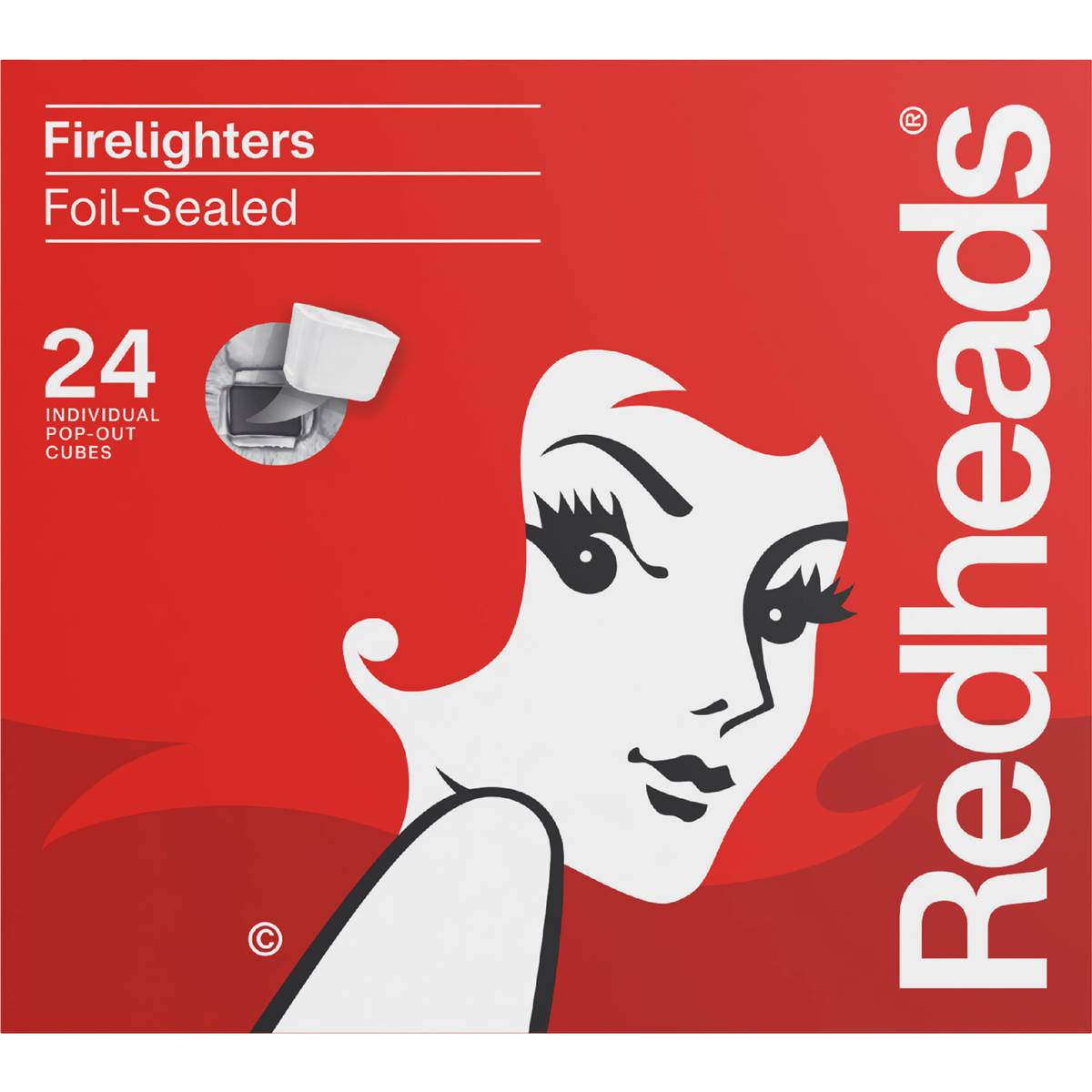 Redheads Foil-Sealed Firelighters 24 Pack
