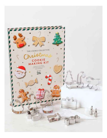 Christmas Cookie Cutter Set of 26 in Silver