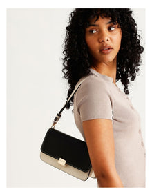 Lyon Shoulder Bag in Black/White Combo