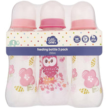 Little One's Feeding Bottles Assorted 250ml 3 Pack