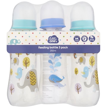 Little One's Feeding Bottles Assorted 3 pack