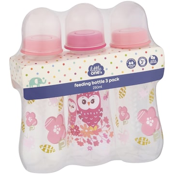Little One's Feeding Bottles Assorted 3 pack