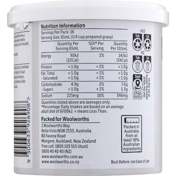 Woolworths Brown Onion Instant Gravy 120g