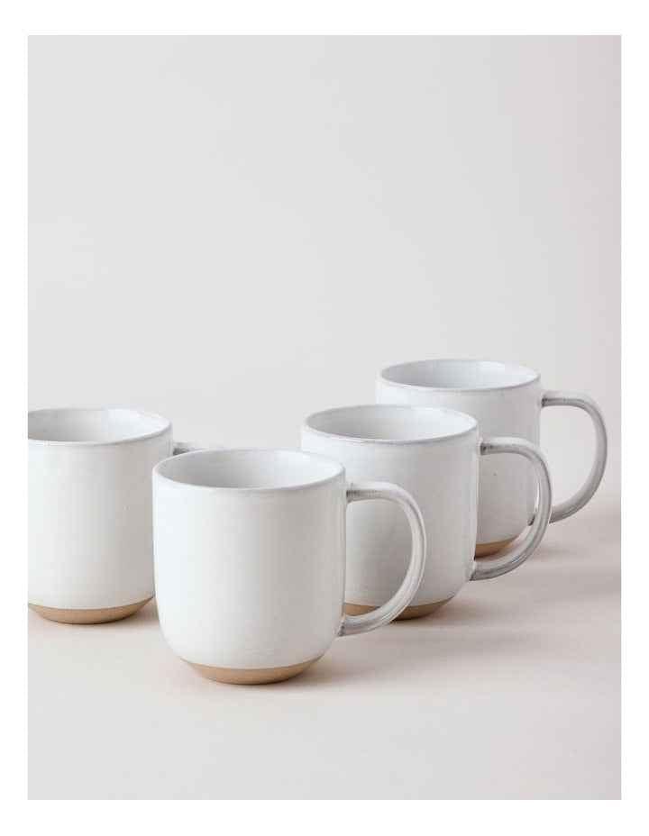 Elements Set of 4 Mugs in White