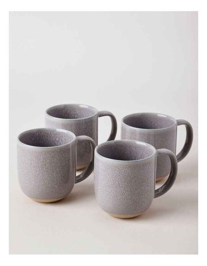 Elements Set of 4 Mugs in Grey