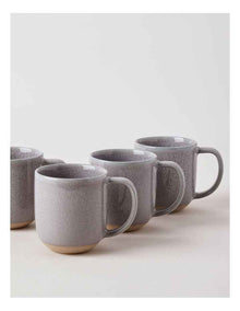 Elements Set of 4 Mugs in Grey