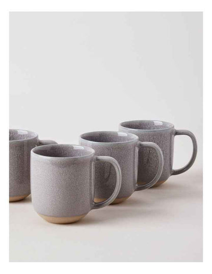 Elements Set of 4 Mugs in Grey