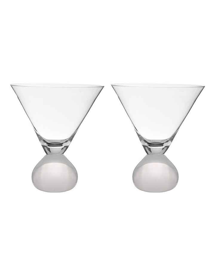 Zephyr Martini Glass 2 Pack in White