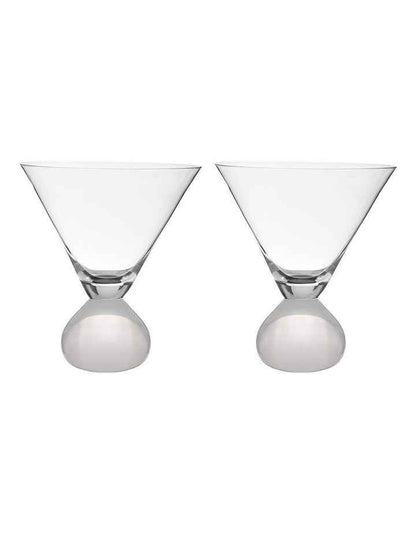 Zephyr Martini Glass 2 Pack in White