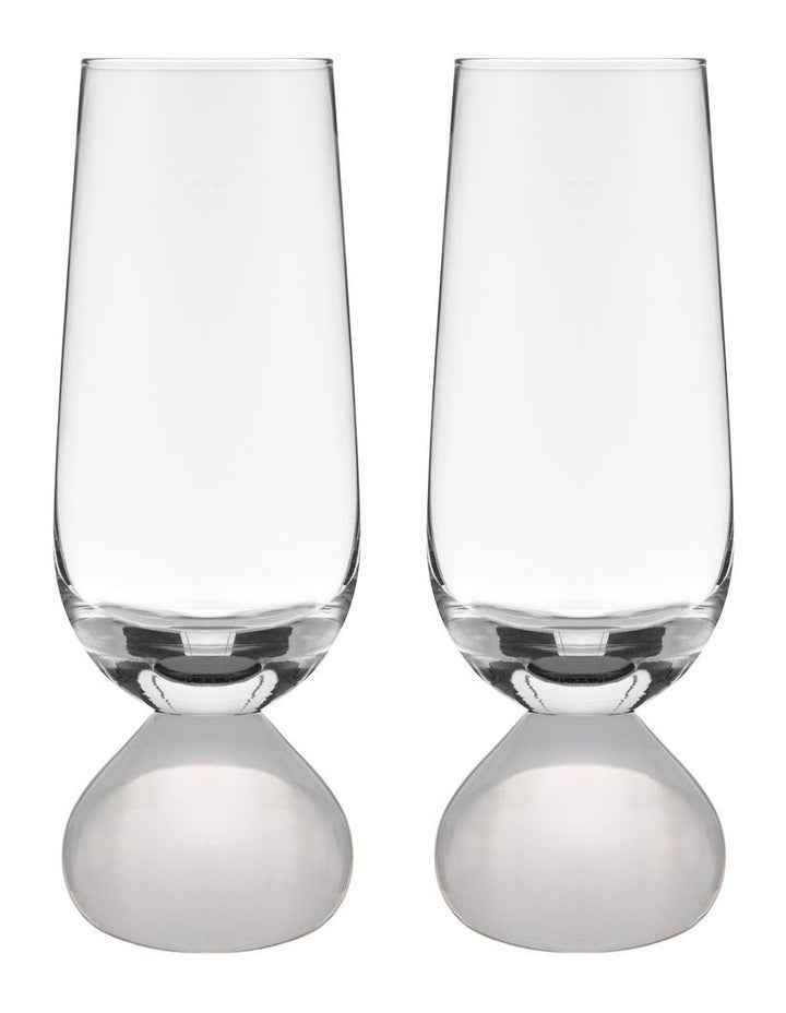 Zephyr Champagne Glass 2 Pack in White