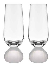 Zephyr Champagne Glass 2 Pack in White