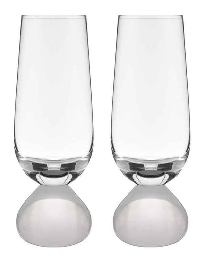Zephyr Champagne Glass 2 Pack in White