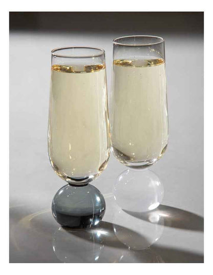 Zephyr Champagne Glass 2 Pack in White