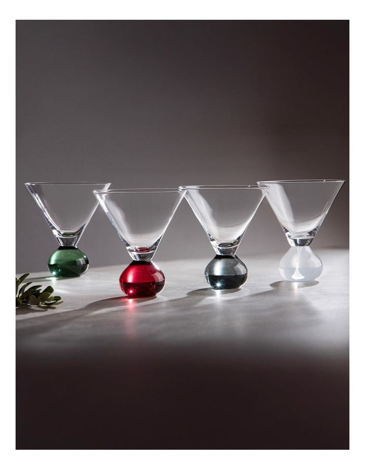 Zephyr Martini Glass 2 Pack in Ruby