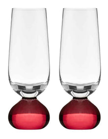 Zephyr Champagne Glass 2 Pack in Ruby