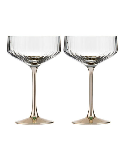Valentina Coupe Glass 2 Pack in Clear
