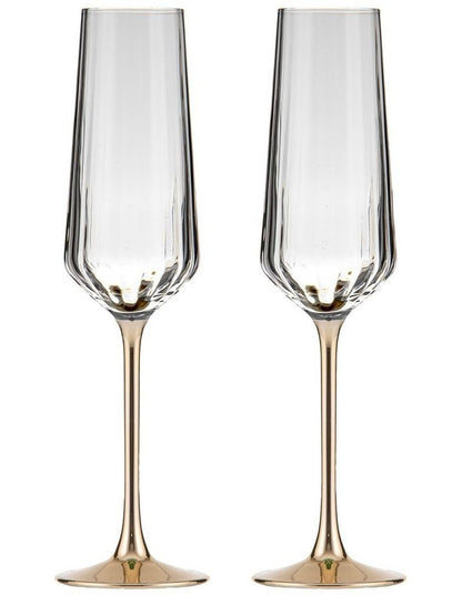 Valentina Champagne Glass 2 Pack in Clear