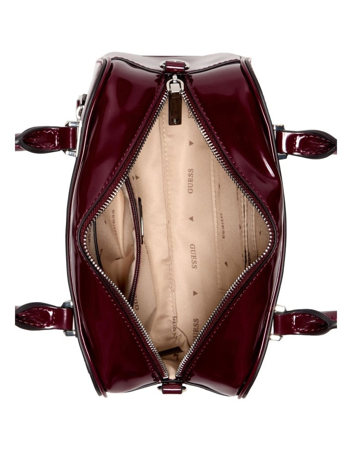 Arnela Mini Satchel Bag in Burgundy