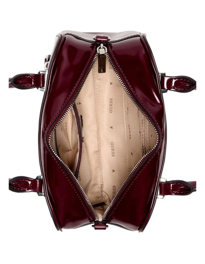 Arnela Mini Satchel Bag in Burgundy