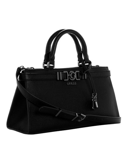 Cirene Triple Comp Satchel Bag in Black