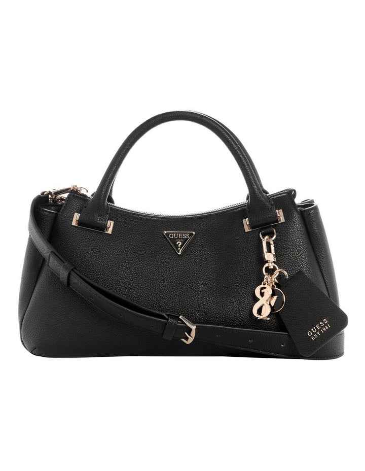 Evie Triple Comp Satchel Bag in Black